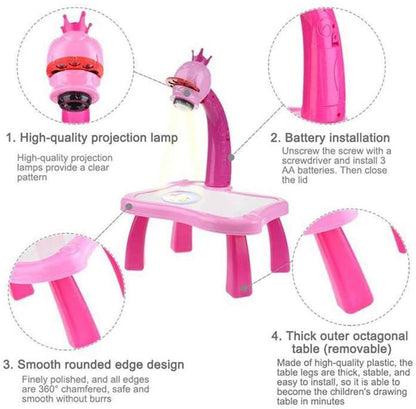 3 In 1 LED Projector Drawing Table Toy